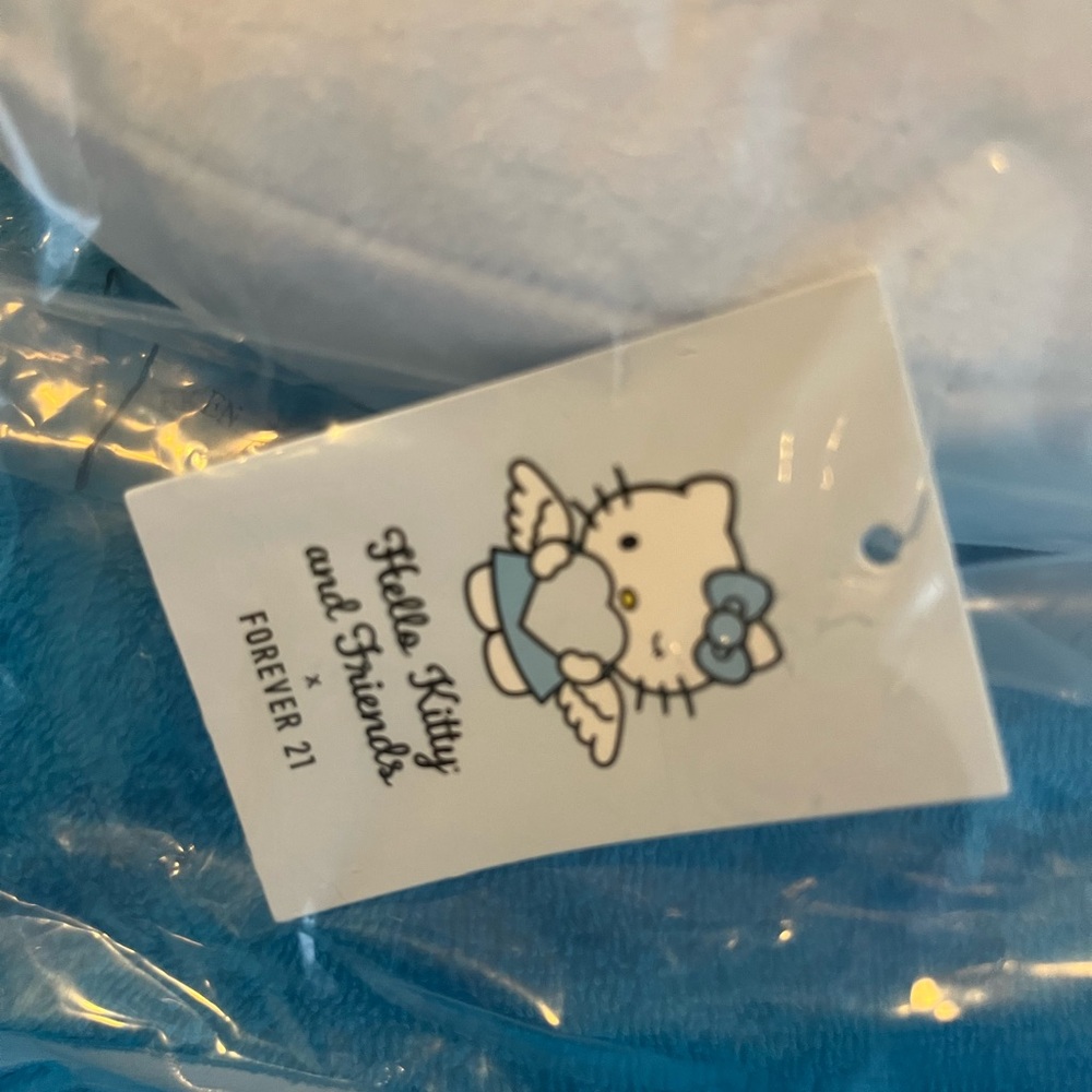 Cinnamoroll Hello Kitty Sanrio White Plush Pillow Pink and Blue Accents NWT - Picture 6 of 8